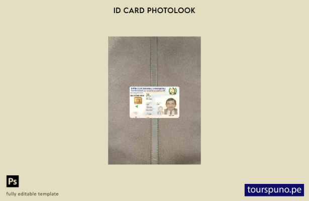 Plantilla FRONTAL lista para imprimir con foto de identificación de Guatemala